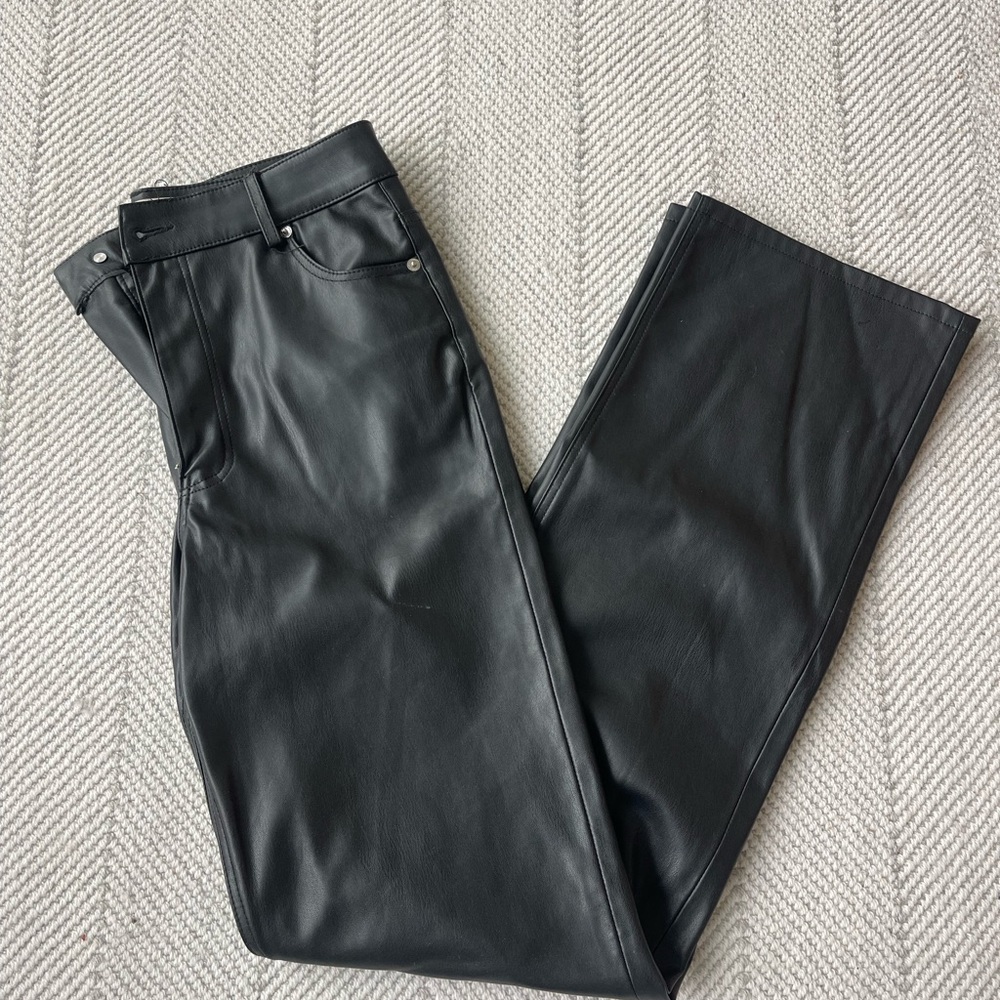 Zara Black Leather Pants